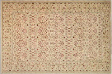 handmade Transitional Kafkaz Chobi Ziegler Tan Red Hand Knotted RECTANGLE 100% WOOL area rug 12 x 19